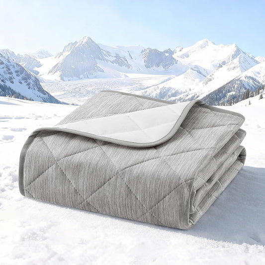 COZY KISS Dog Cooling Mat 82"X102" Q-Max>0.4, Extra Large Waterproof Cooling Dog Bed Cover, Leakproof Non-Slip Pet Mat, Furniture Protector Washable Cooling Blanket for XL Dogs, Sofa Cover(Gray)