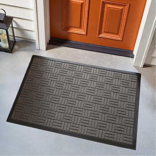 Outdoor Entry Mat for High Traffic Areas, Waterproof Non Slip Design for Front Door and Patio (Grey, 23.6X35.4Inch)