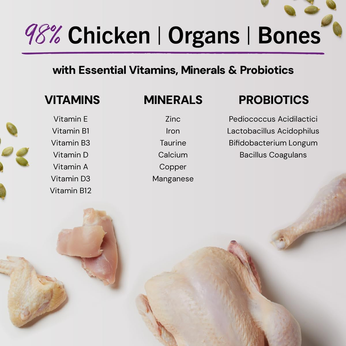 Stella & Chewy'S Freeze-Dried Raw Cat Dinner Morsels - Premium Chicken Recipe with 98% Cage-Free Meat & Organs - Natural Grain-Free Cat & Kitten Food - Made in USA - 3.5 Oz