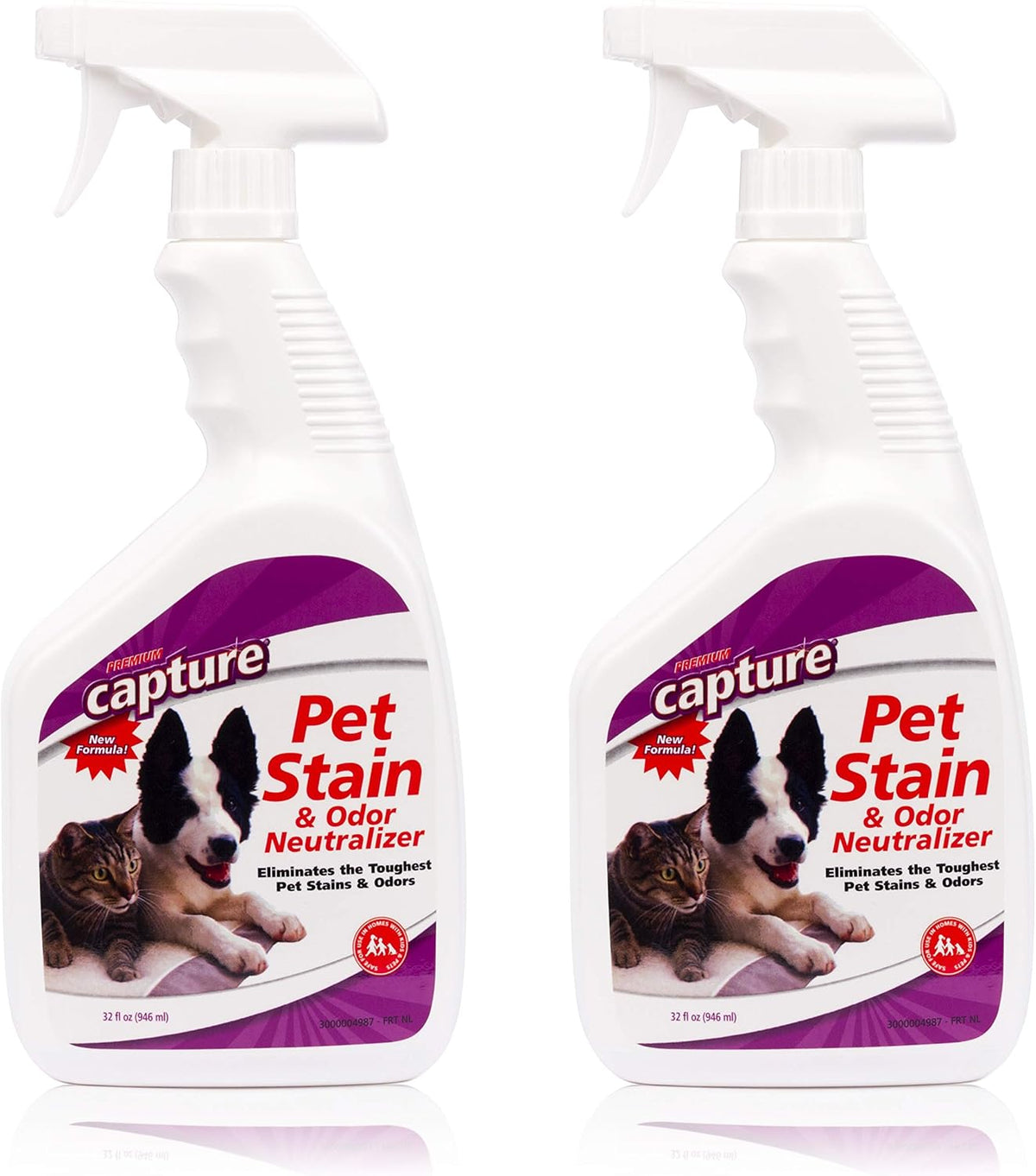 Capture Pet Stain & Odor Spray - Enzyme Pet Odor Eliminator - 32Oz (2 Pack)