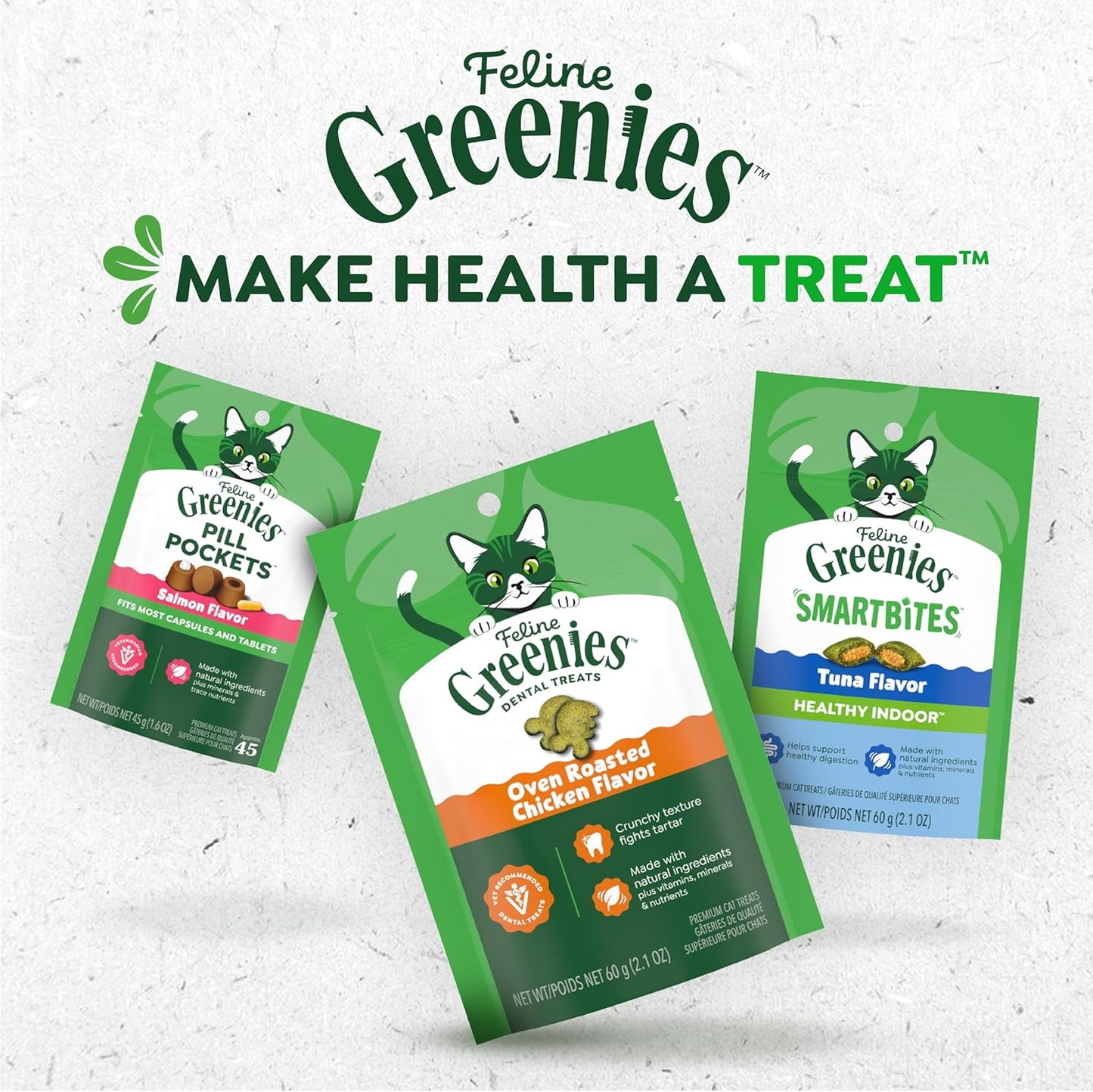 Greenies Feline Smartbites, Cat Treats Healthy Recipe, Indoor Cat Treats, Tuna Flavor, 16 Oz. Tub