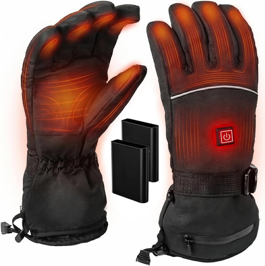 Brone Heated Gloves for Men & Women – Rechargeable Electric Heated Gloves with 3 Heat Settings (100–125°F), 4000Mah Batteries – Warm Gloves for Outdoor Work, Travel & Cold Conditions