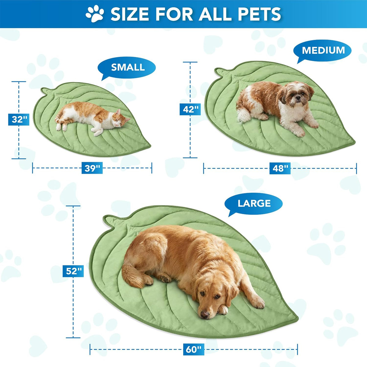 Petami Dog Cooling Mat Reversible Fleece Blanket for Pet Cat, S 32X39 Green