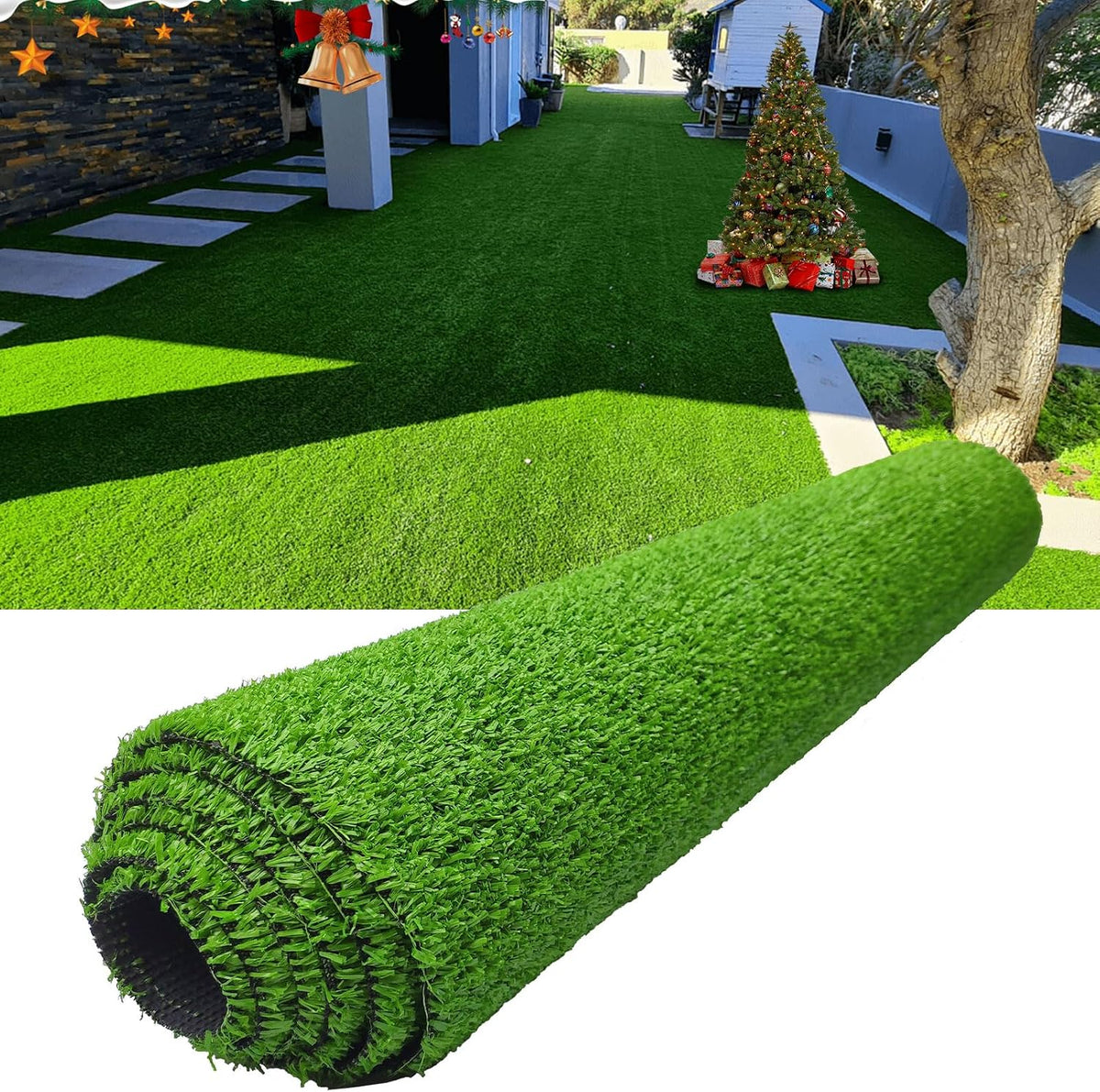 Realistic Artificial Grass, 4FT X 13FT, Outdoor Dog Potty Turf Rug