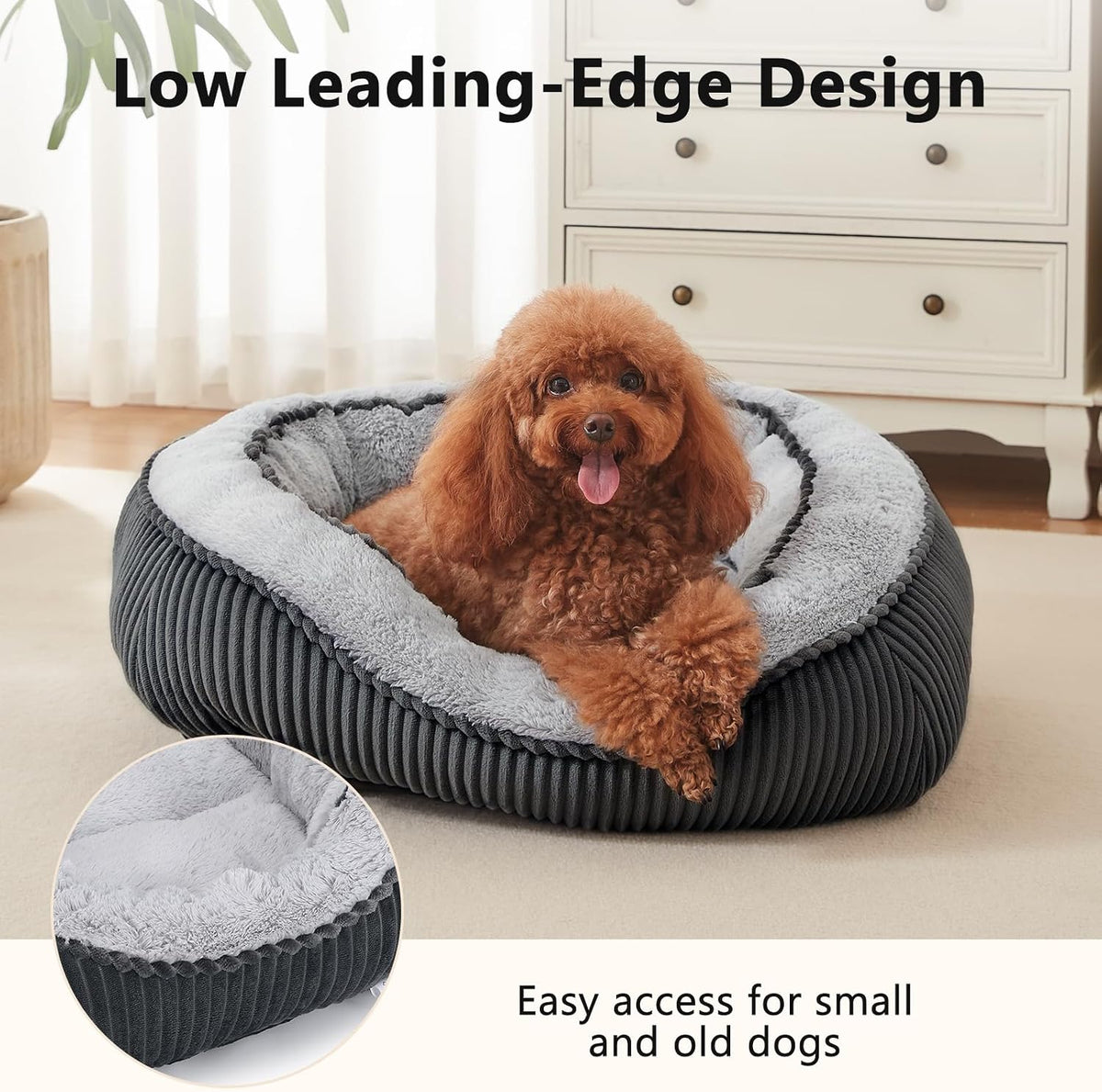 Washable Dog Bed Medium Size Dogs, Orthopedic Pet Bed