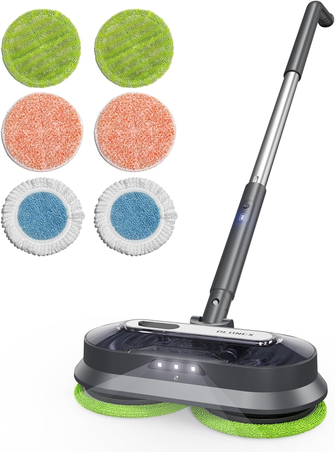 BLONEX Cordless Electric Mop with Spray & Detachable Water Tank