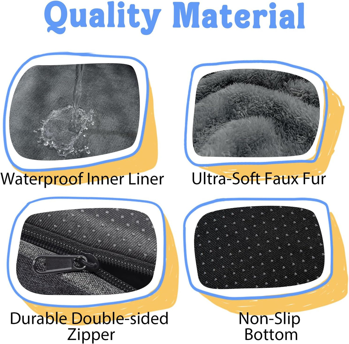 Chez Paw Orthopedic Washable XXL Dog Bed for Extra Large Dogs