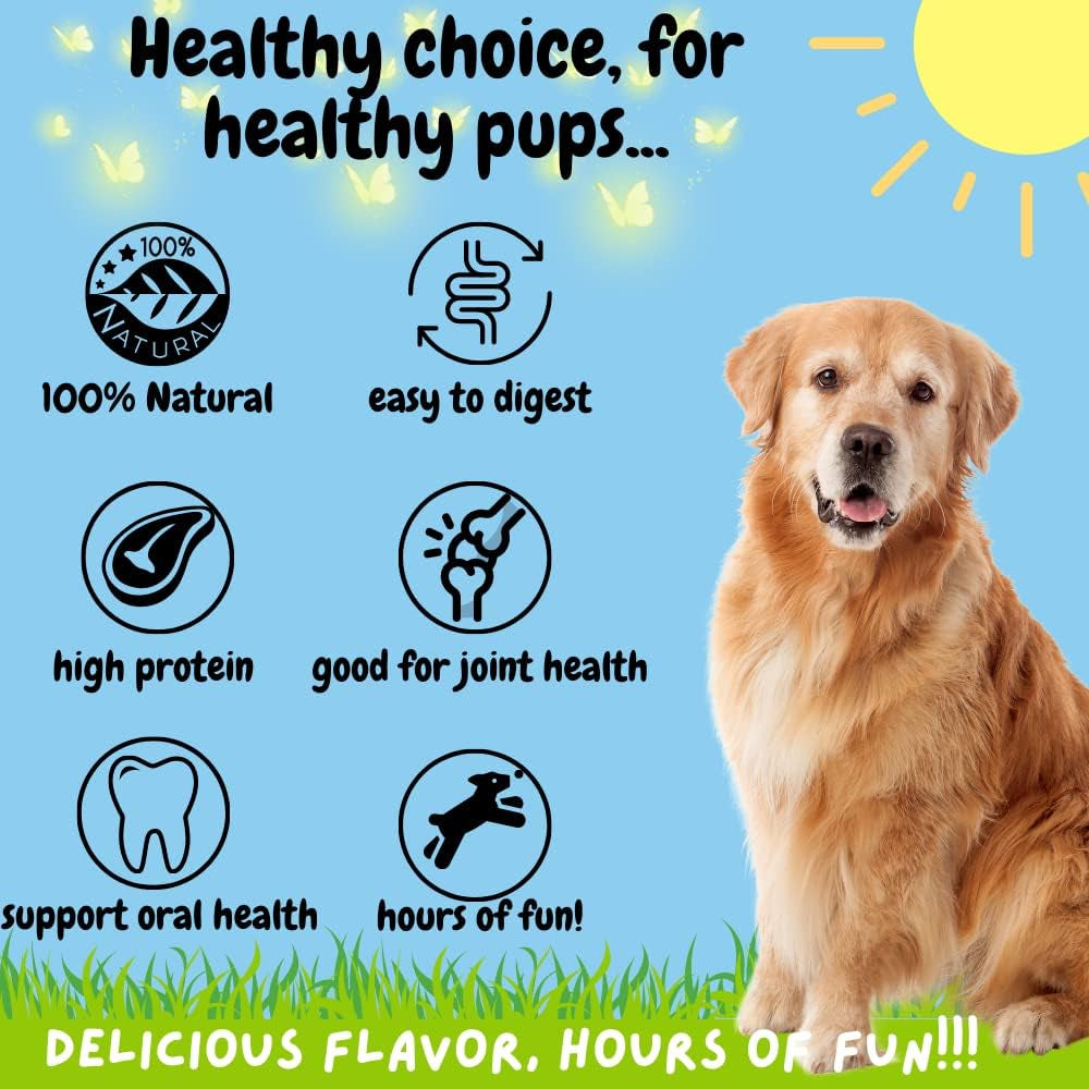BULLYSTICKS & MORE Jumbo Marrow Bones (3 Count) - Meaty Large Bones for Dogs