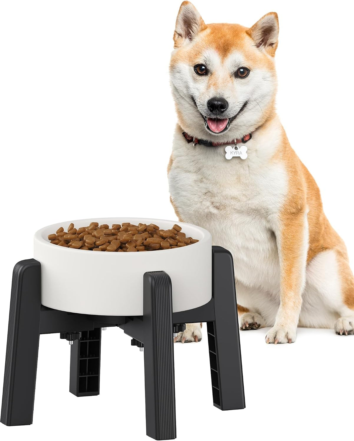 CZPET Dog Bowl Stand with Adjustable Width [Stand Only]