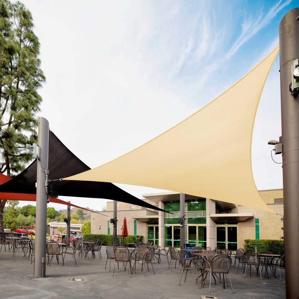 Royal Shade 10' X 10' X 10' Beige Triangle Sun Shade Sail for Patio