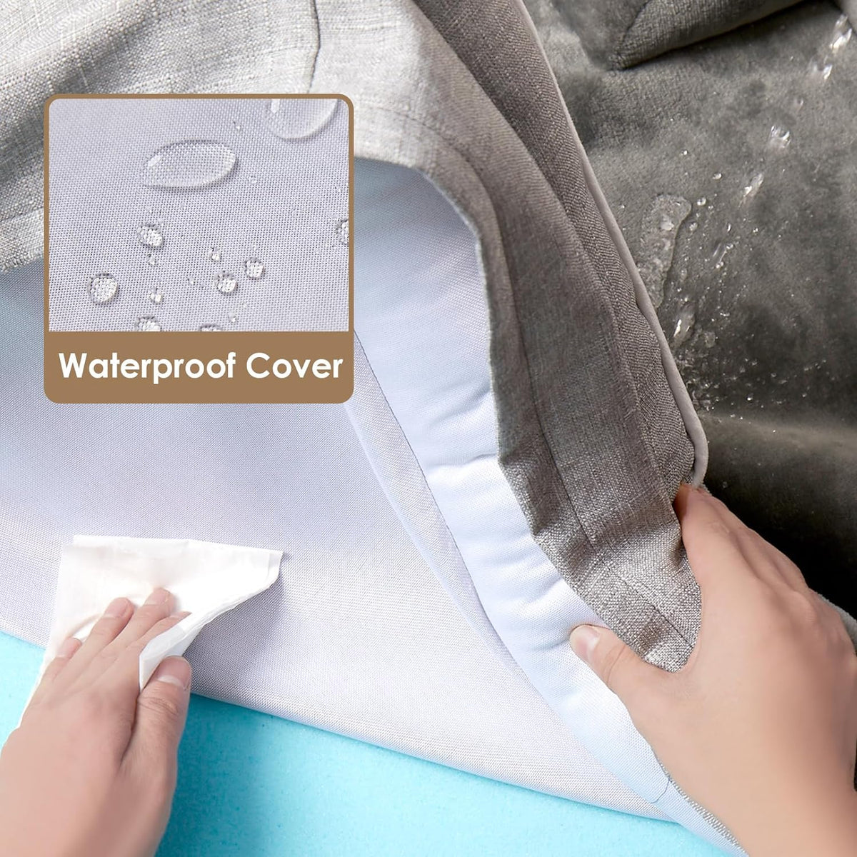 EHEYCIGA Orthopedic Extra Large Dog Bed, Waterproof Washable XL Pet Bed 44"