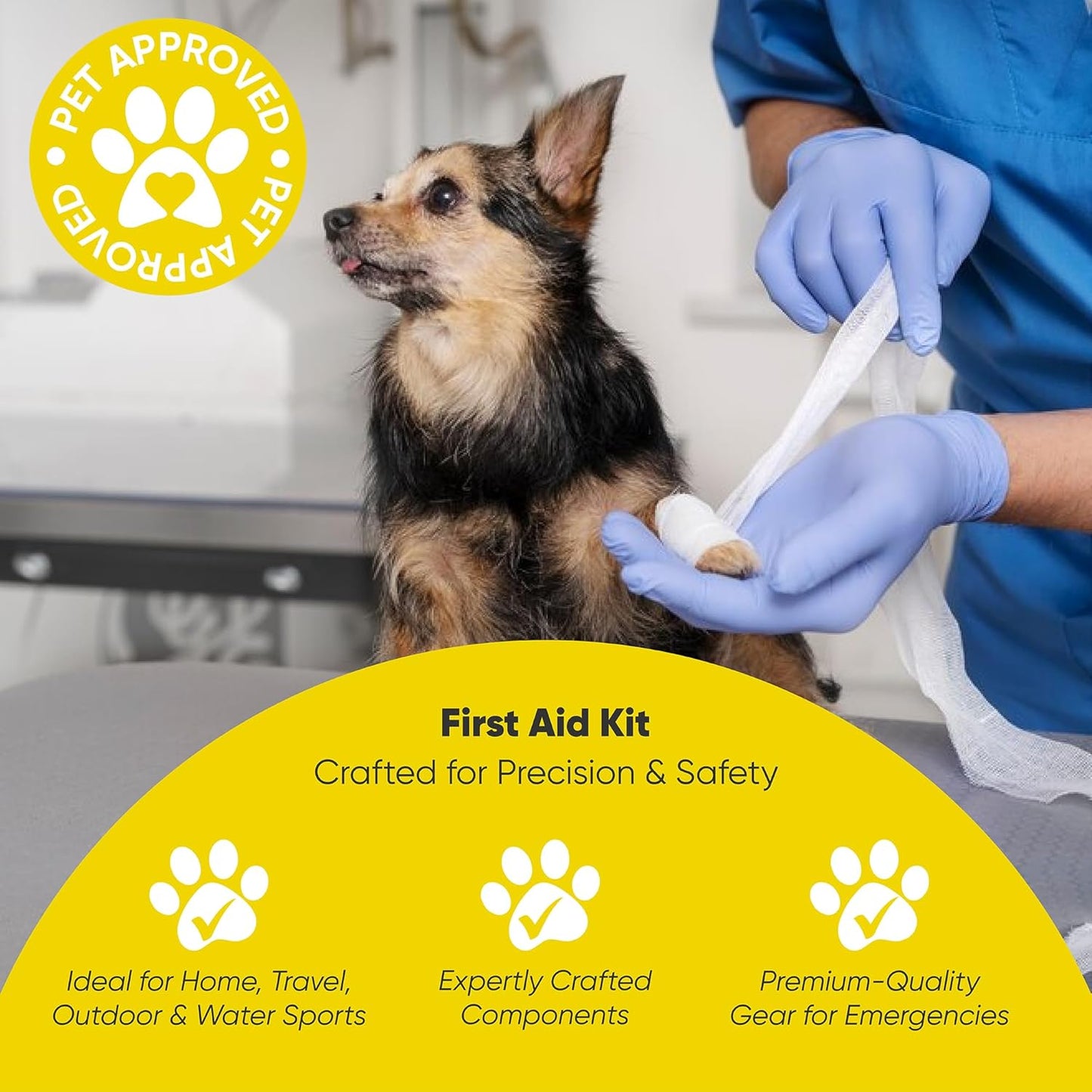 Dog and Cat First Aid Kit – Vet Approved, 74 Essential Items Pet Emergency Kit Accessories for Car, Travel, Hunting, Hiking & Camping Gear with Mini Pouch for Home, Office & Outdoor Adventures