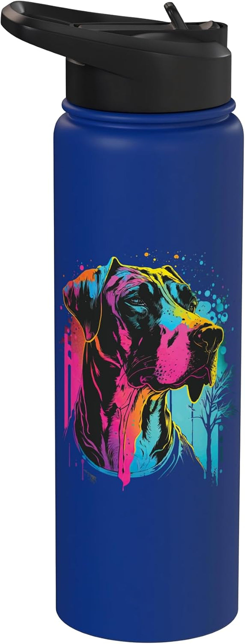 Colorful Great Dane - Animal Whisperer Dog Lover Puppy Owner Stainless Steel Insulated Water Bottle