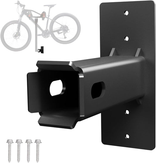 Wall Mount Bike Rack Hitch Cargo Carrier Bicycle Receiver Storage Store Hanging Garage Organizer Trailer Holder Accessories Bracket Heavy Duty Holds Max 300 Lbs Easy to Load Secure 2 Inch
