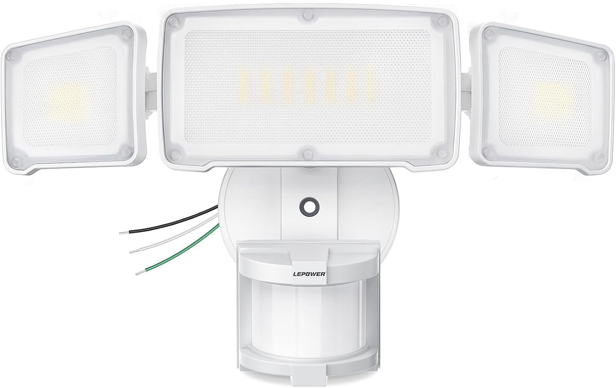 LEPOWER LED Security Light Motion Sensor Outdoor Lights, Easy to Install