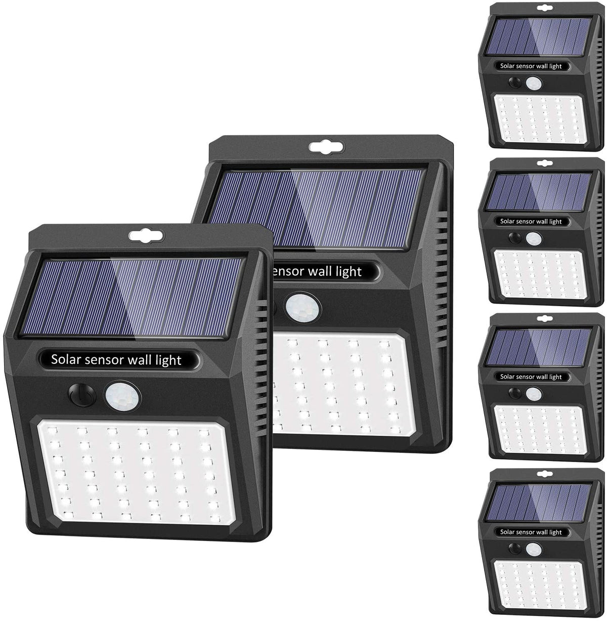 SEZAC Solar Lights Outdoor,3 Modes Motion Sensor Security Light Wall Light