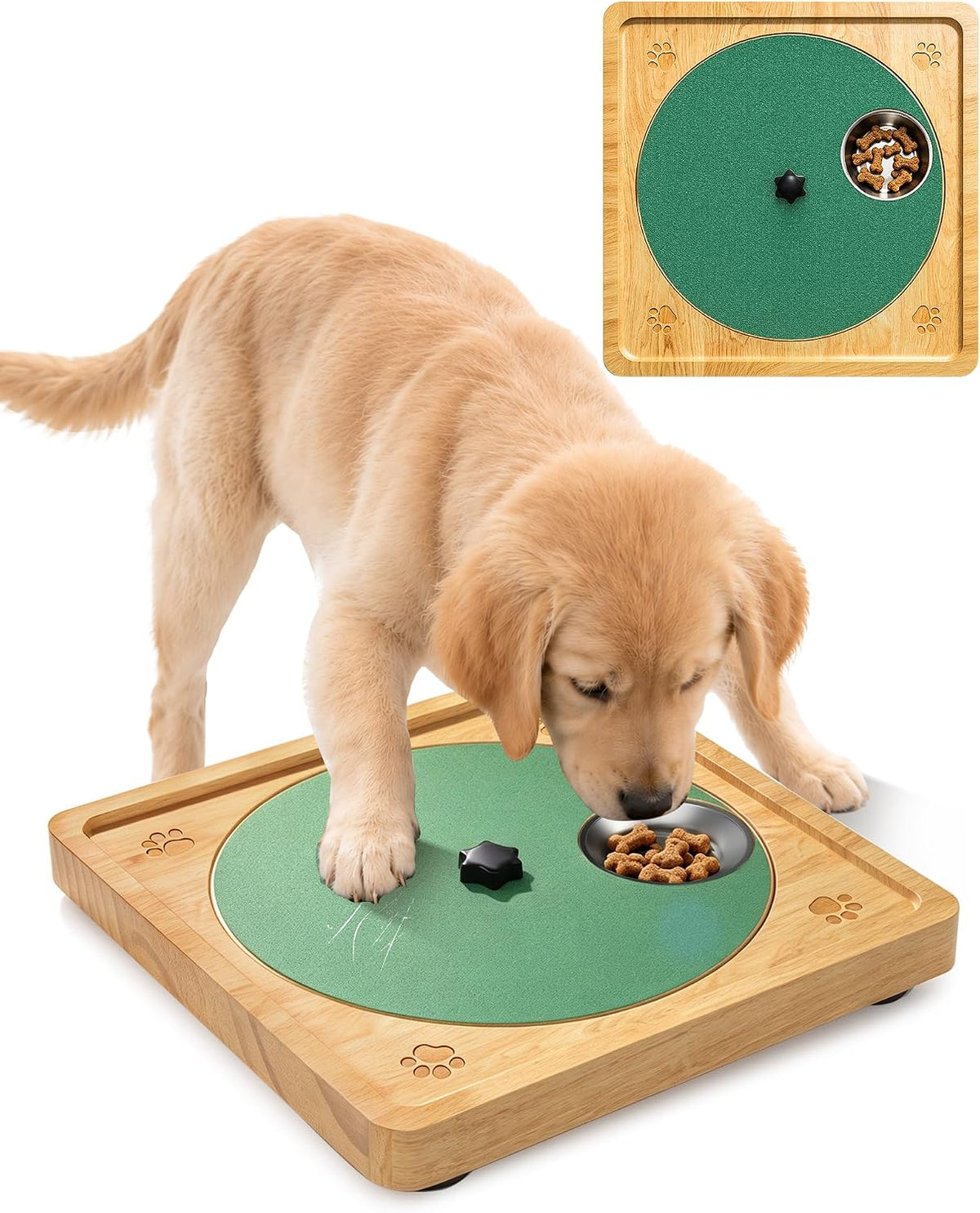 Upgraded 2-In-1 Dog Nail Scratch Board with Treat Box, Dog Nail Puzzles Toy