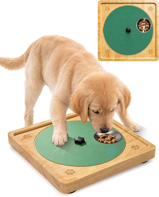 Upgraded 2-In-1 Dog Nail Scratch Board with Treat Box, Dog Nail Puzzles Toy