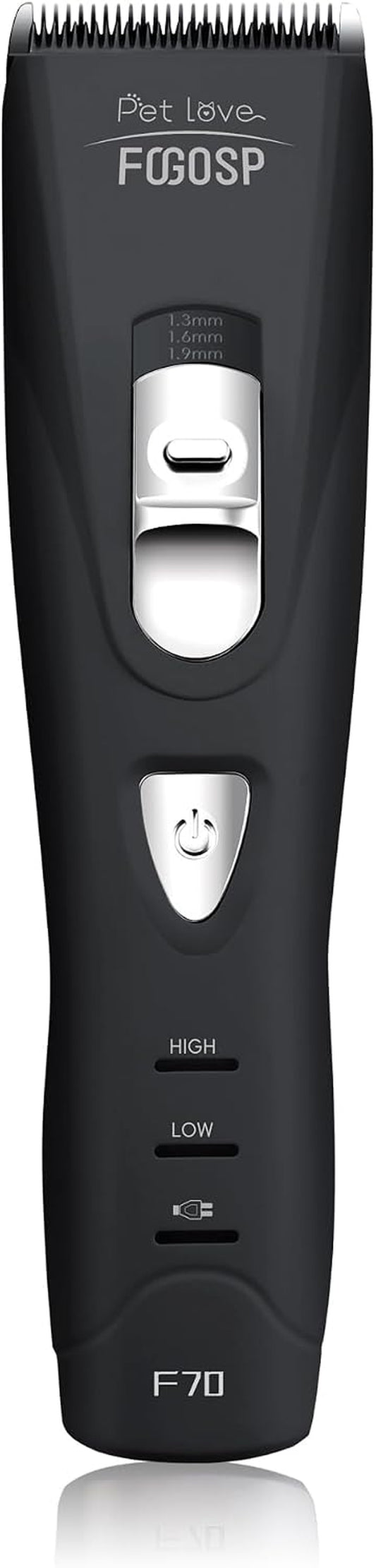 Quiet Dog Hair Clippers for Matted & Long Hair 5300RPM Cordless Pet Clipper Kit for Dogs, Cats, Rabbits Rechargeable 7Hours Working Time(Black)
