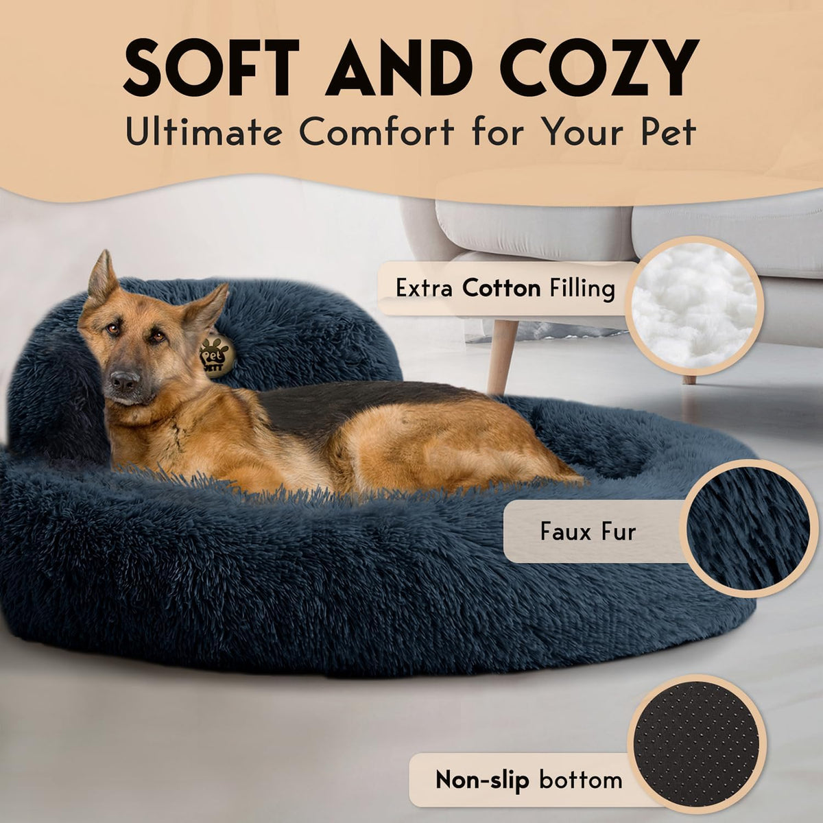 XL Dog Beds for Large Sized Dog, 45'' Extra Large Dog Bed, Washable Dog Bed