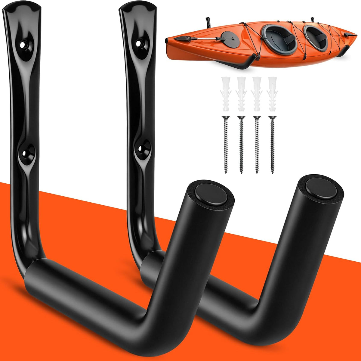 HORUSDY Heavy Duty Garage Storage Hooks, 120 LB Capacity Wall Mounted Rack