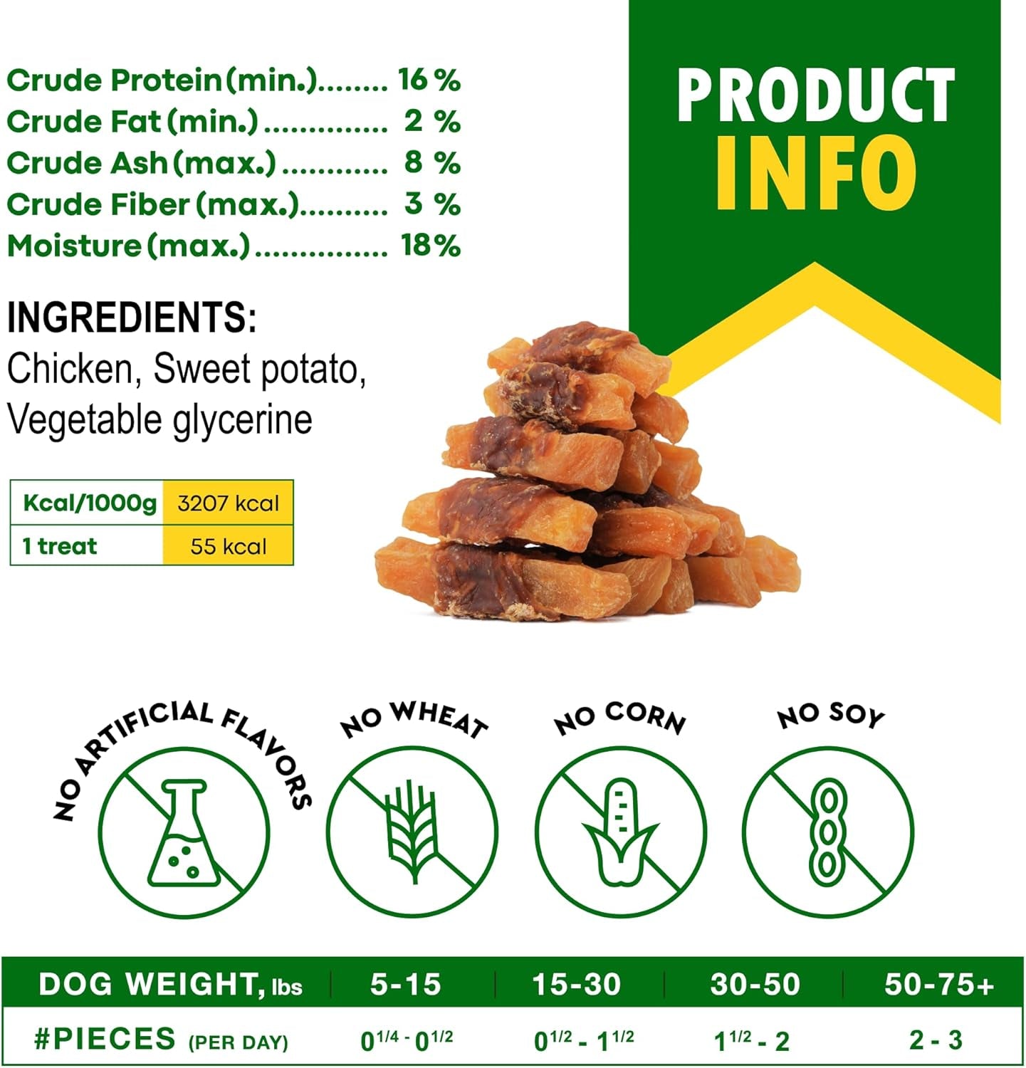 Beloved Pets Sweet Potato Dog Treats & Healthy Chicken Chews 10.6 Oz - Puppy Snacks & Soft Bones for Large, Medium & Small Breeds - Natural Dog Food & Grain-Free, Rawhide-Free Training Jerky Wraps