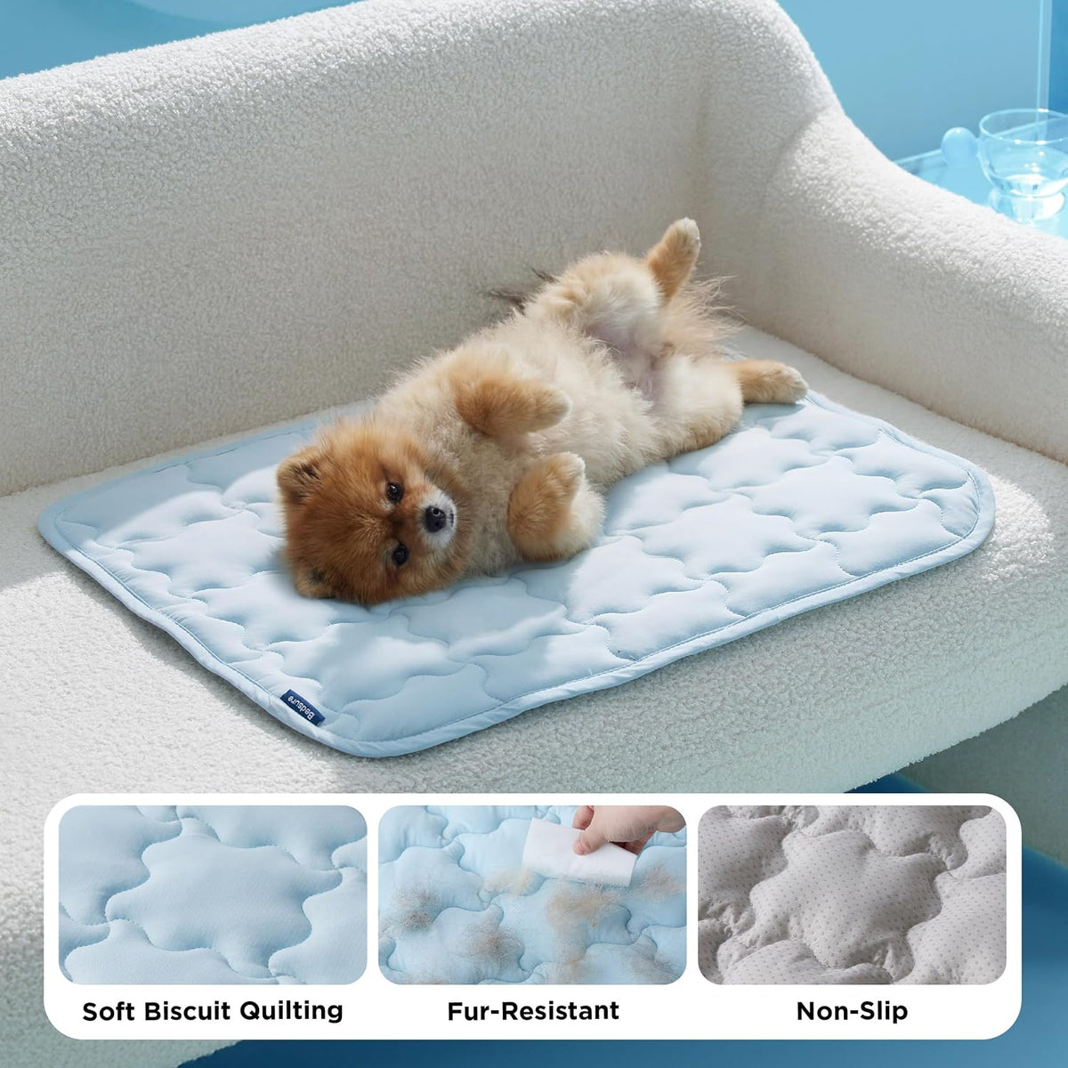 Bedsure Arcticmax™ Cooling Mat for Large Dogs,Q-Max>0.5 Chill Fiber,41In
