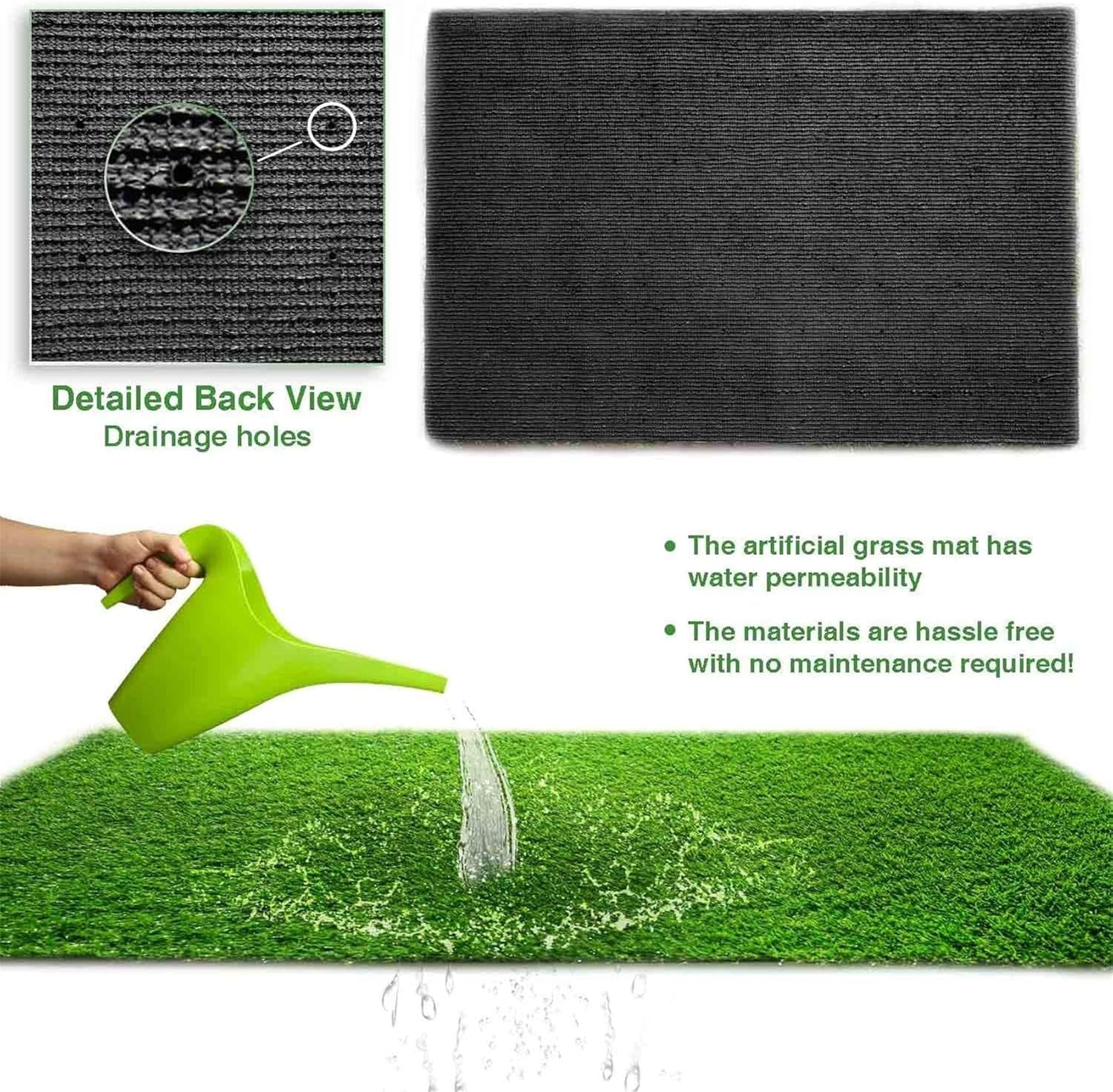 LITA Realistic Deluxe Artificial Grass Synthetic Thick Lawn Turf Carpet (7 FT X 15 FT (105 Square FT))