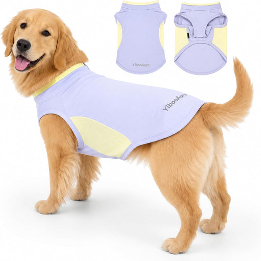 UPF 50+ Dog UV Protection Shirt, Lightweight Cooling Dog Shirt with Breathable Mesh Panels, Quick-Dry Stretch Summer Sun Shirt, Reflective Pet Apparel for Small, Medium & Large Dogs, XL