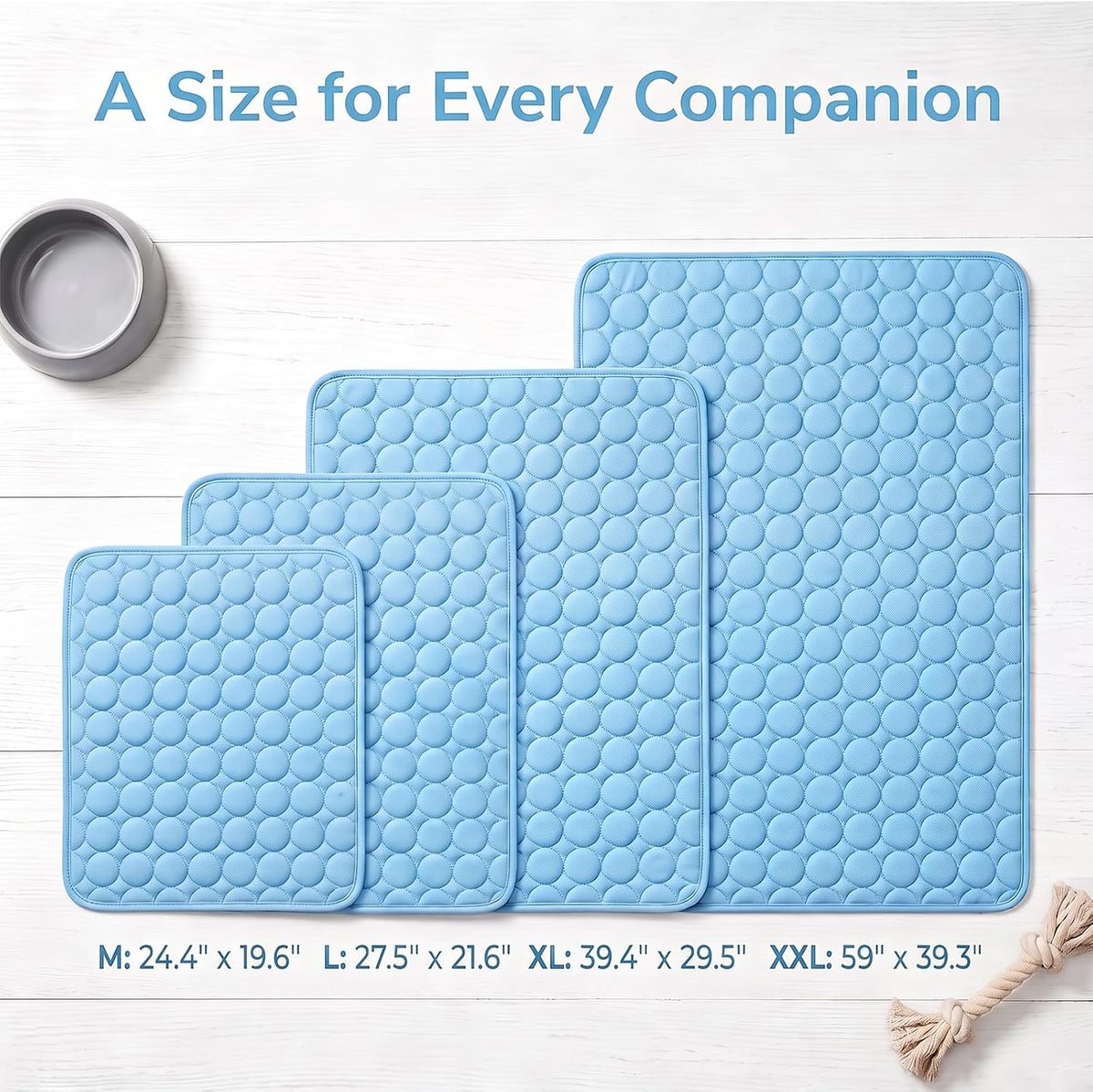 Mat – Breathable, Washable, Freeze-Free or Gel-Free, Portable Cat and Dog Mat for Cages, Cars, Sofas, Floors, Indoor/Outdoor, All Year Round. (XL 39.37" X29.55'')