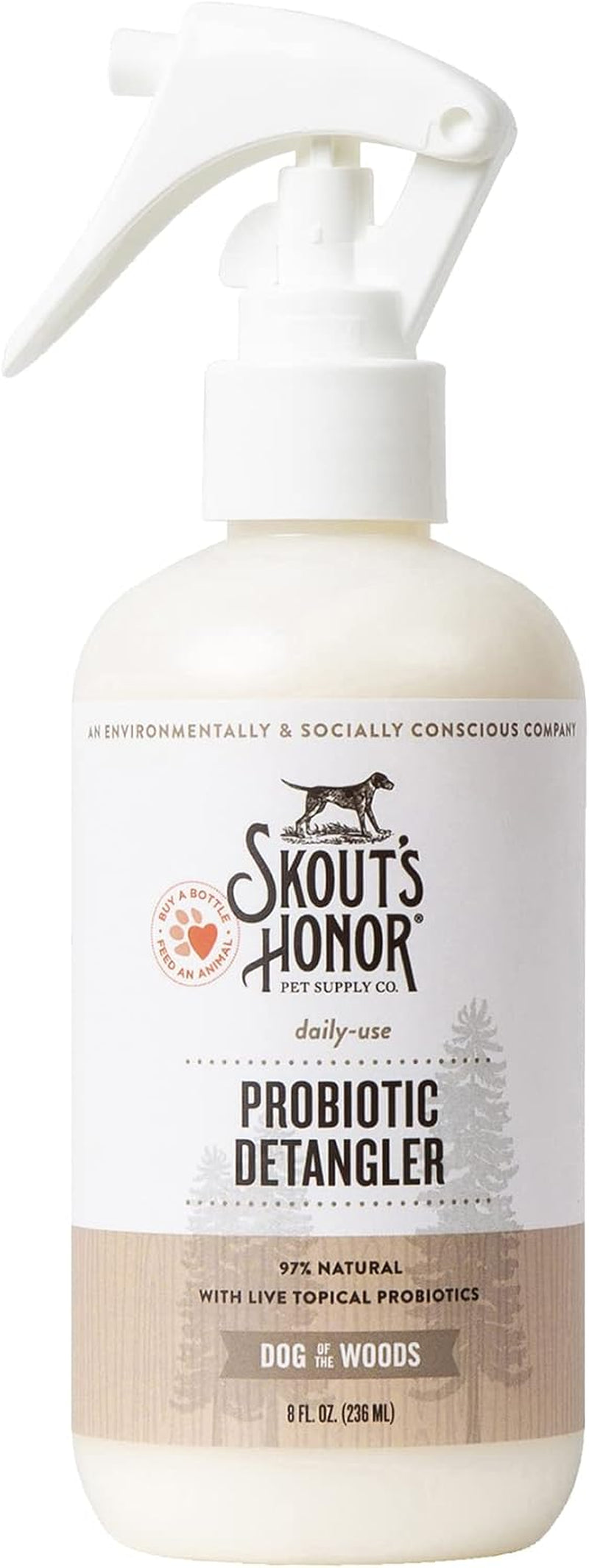 SKOUT'S HONOR Probiotic Dog Detangler Spray - Dog of The. Woods, 8 Oz