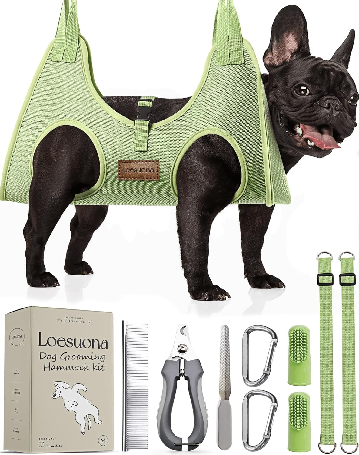 Dog Grooming Hammock – for Dogs Cat Grooming Hammock,Dog Sling for Nail Trimming with Dog Nail Clippers for Small Dogs,Dog Hammock for Nail Trim,Dog Hanging Harness for Nail Trimming
