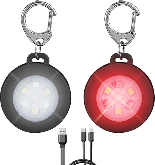 2 Pack LED Dog Collar Light, Rechargeable Dog Lights for Night Walking, 3 Modes, IP68 Waterproof Pet Walking Accessories