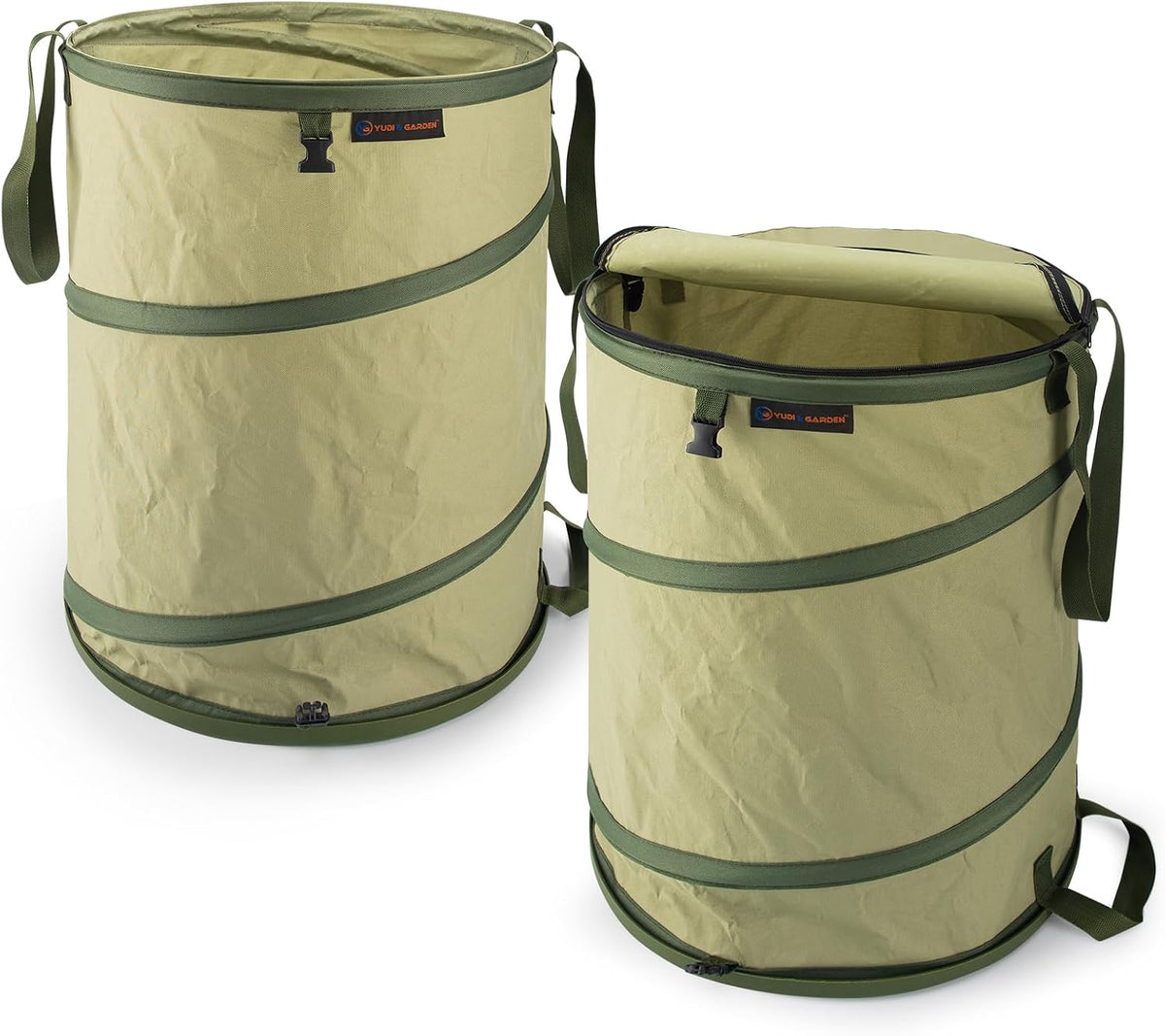 29 Gallon Collapsible Trash Can Hard Bottom, 2-Pack