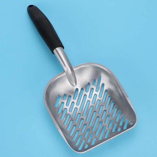 Ymiko Cat Litter Scoop, Stainless Steel Litter Box with Cat Scoop Poop for (Black)