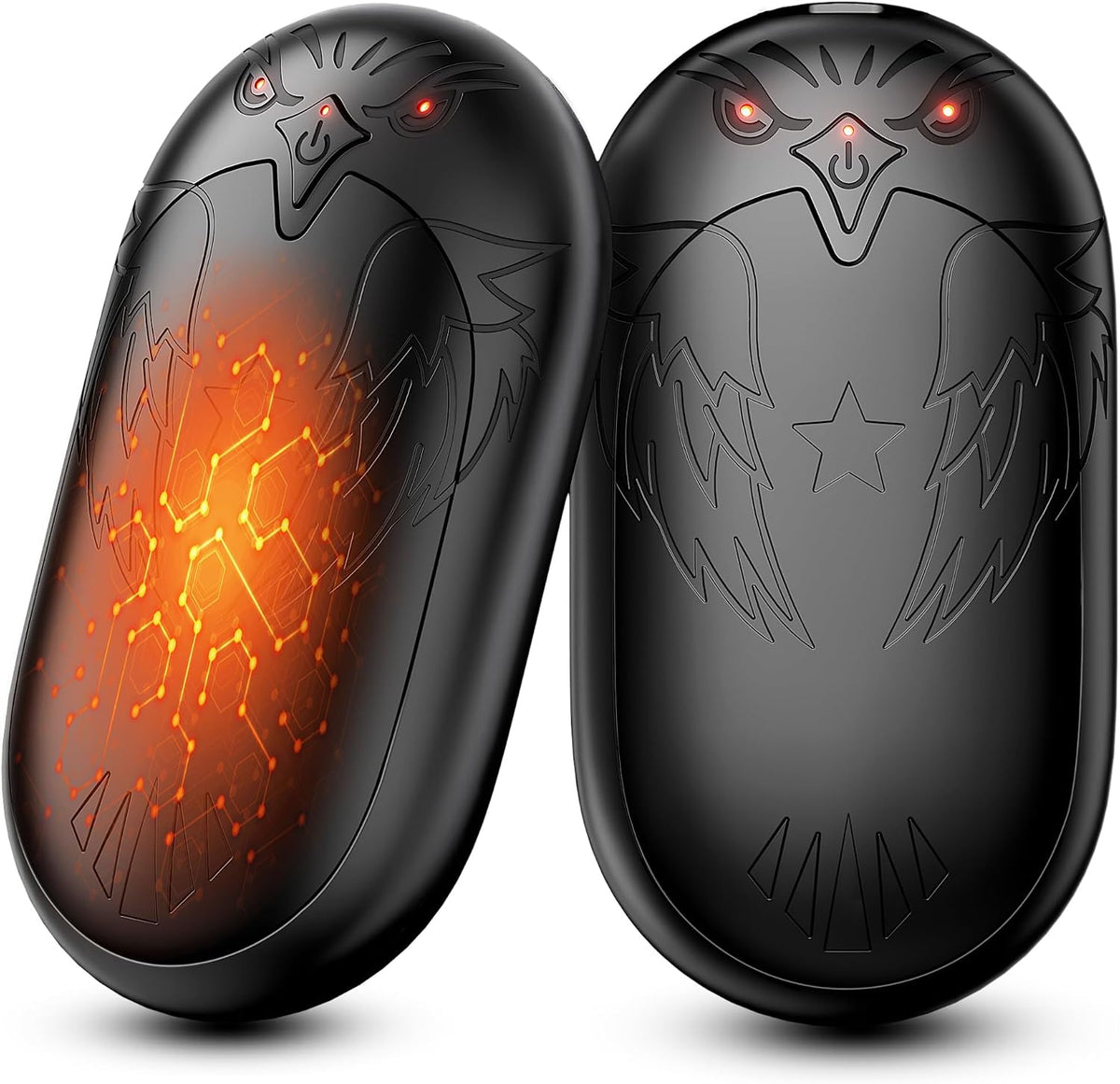 Magnetic Rechargeable Hand Warmers 2 Pack, Electric Hand Warmers Rechargeable, 3 Heat Levels, up to 24Hrs, Pocket Size for Hunting Golf Camping, Gifts for Men and Women