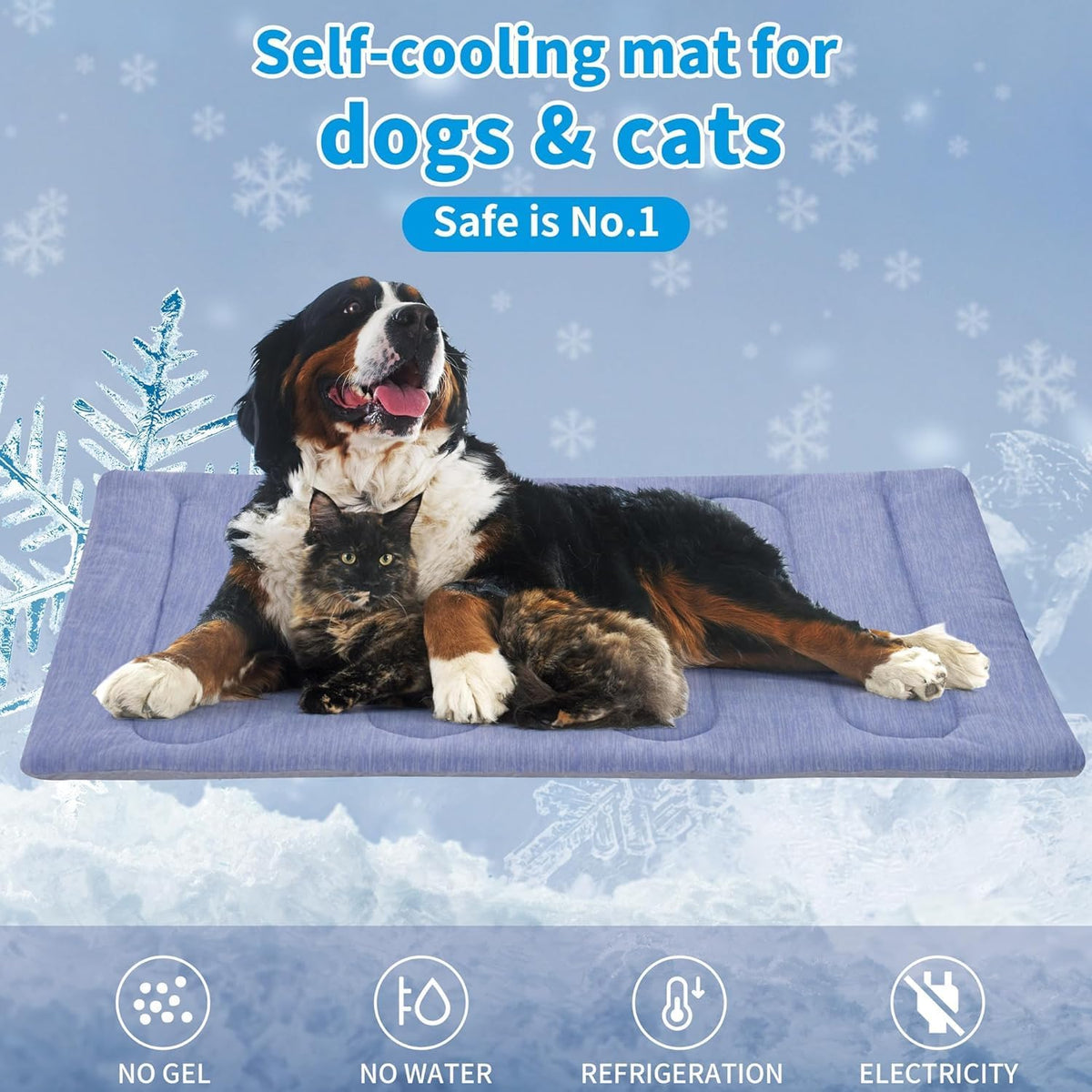 Cooling Mat for Large Dogs - Double-Sided Warming & Cool, Q-MAX>0.47