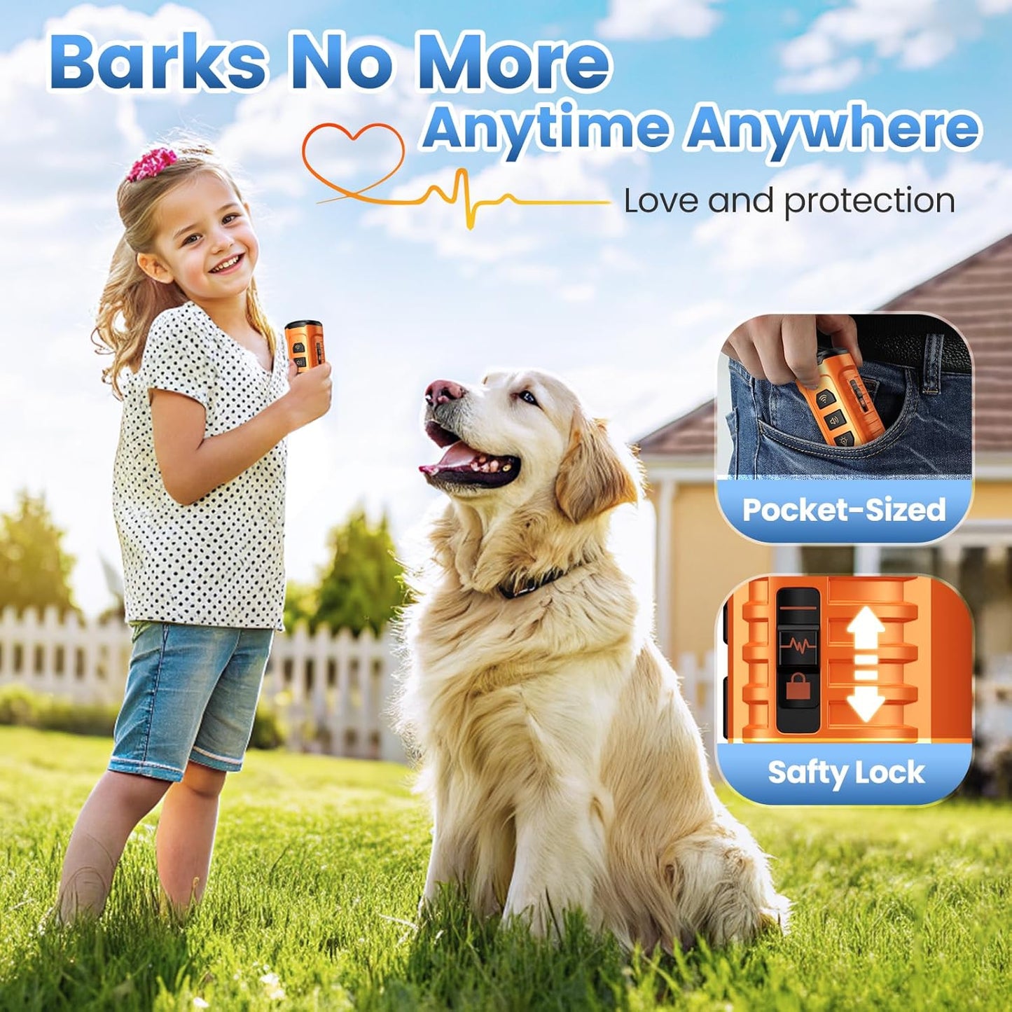 Cbersmg 3X Ultrasonic to Stop Barking Neighbors Dog, Portable anti Barking Device Dog Bark Deterrent Device 50Ft Range 5 Modes, Flashlight & Beep Safe & Effective for Small, Medium & Large Dogs