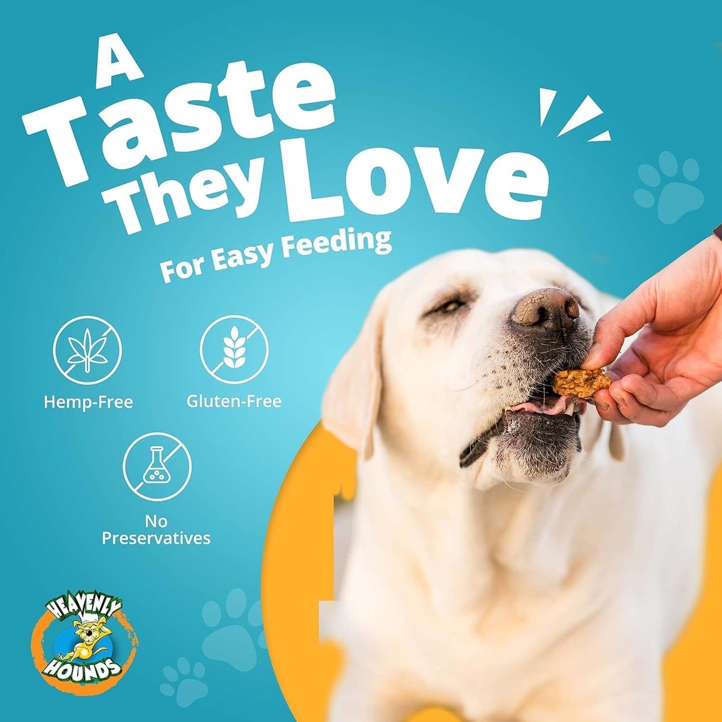 Heavenly Hounds Peanut Butter Chews - Anxiety Relief for Dogs - Natural Ingredients - No Hemp Calming Snacks, 2 Oz - Pack of 4