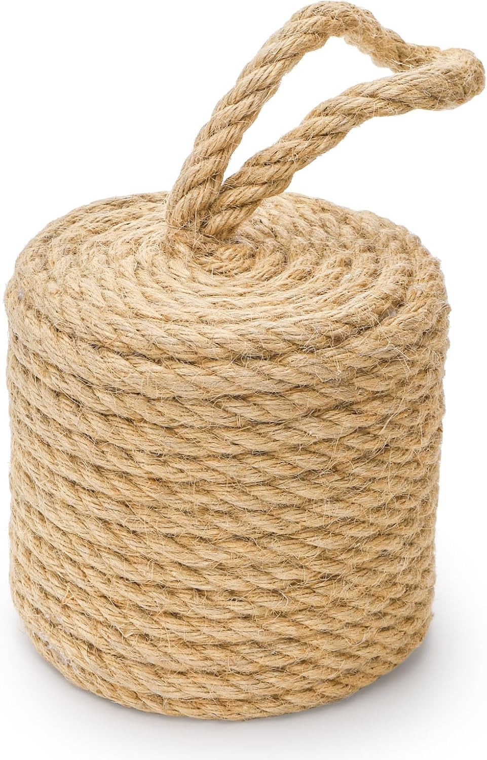 4 Lbs Rustic Jute Rope Door Stopper, Cylindrical