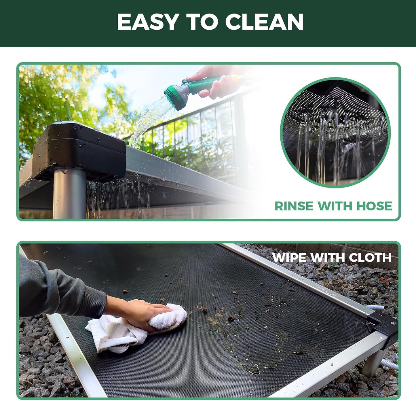 FXW Titannest Chew-Proof Elevated Dog Bed, Raised Cot for Indoor/Outdoor/Camping Use, Durable & Waterproof Cooling Pet Bed for Extra-Small Dogs, 30.0" L X 22.0" W X 4.5" H, Black