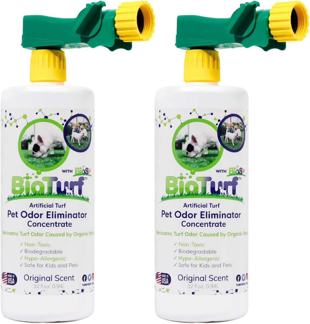 Bioturf Bios+ Odor Eliminator Concentrate 32Oz Bottle 2-Pack