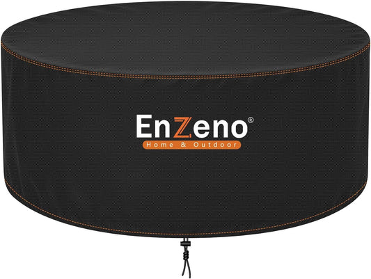 Enzeno Fire Pit Cover round 45X24Inch,Firepit Table Cover Waterproof