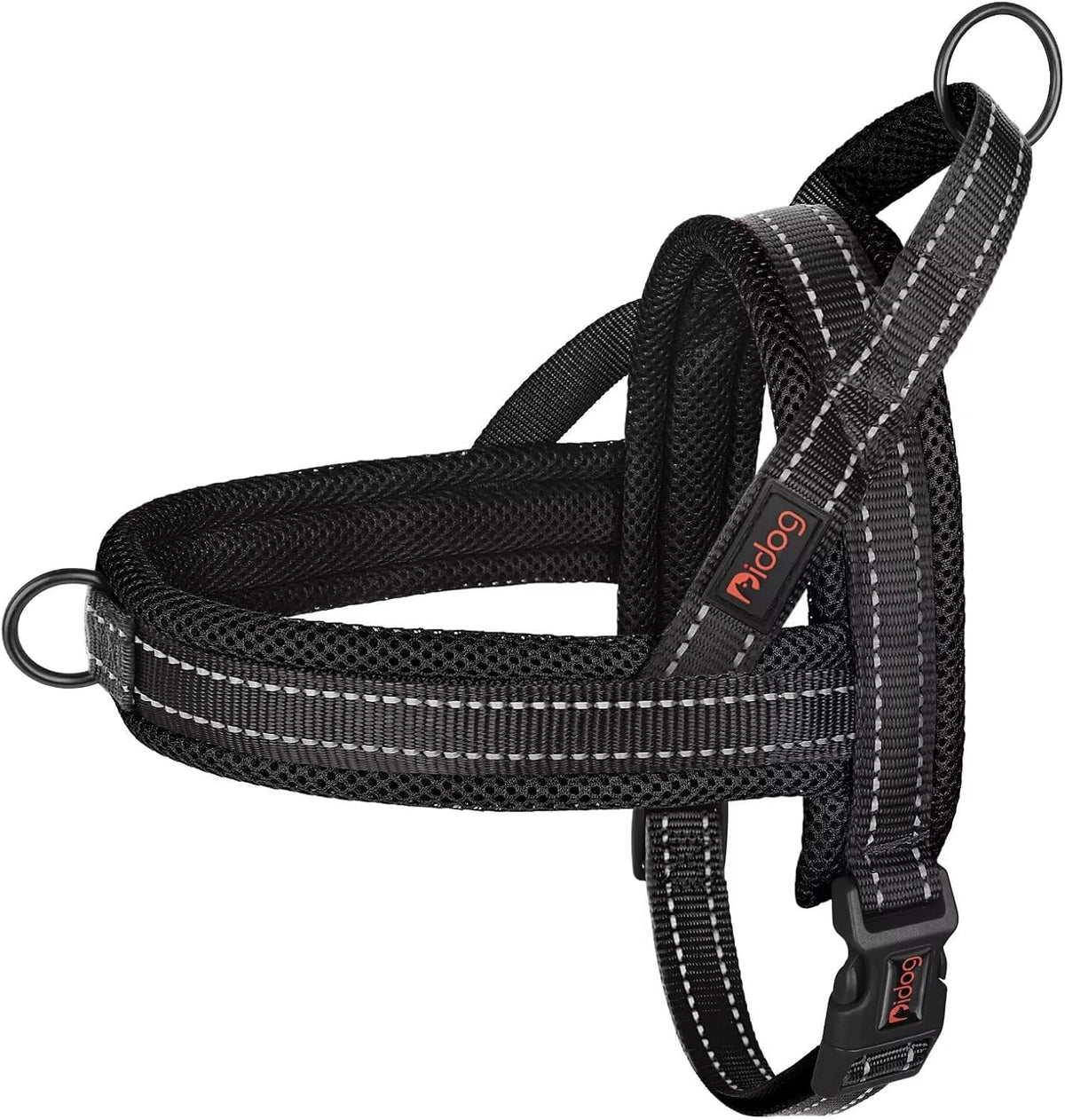 No Pull Dog Harness for Small Dogs, Breathable Mesh Padded, Black, S