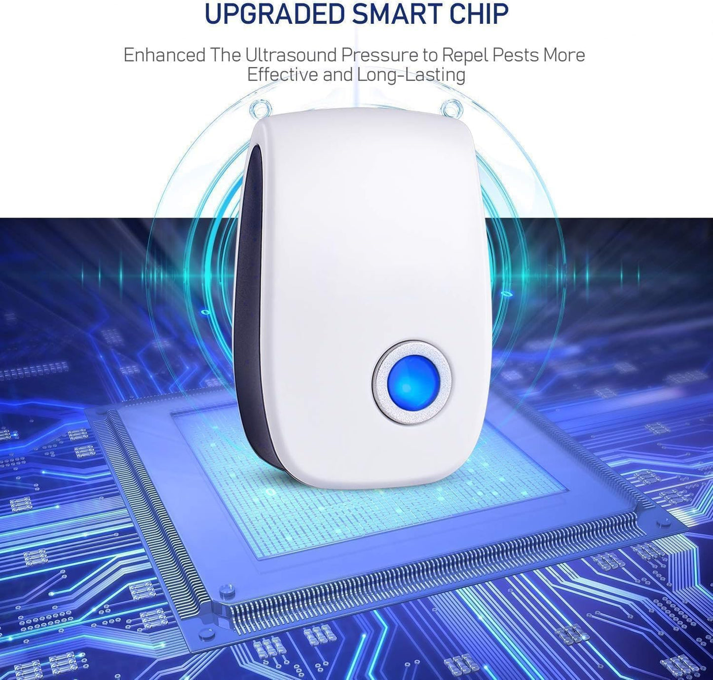 2026 Upgraded Ultrasonic Pest Repellent, Electronic Plug in Indoor Pest Control Repeller for Mouse, Bat, Mosquitoes, Fly Fleas, Roach, Rodents 6 Packs