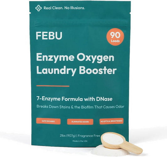 FEBU Enzyme Oxygen Laundry Booster, Fragrance Free, 2 Lbs