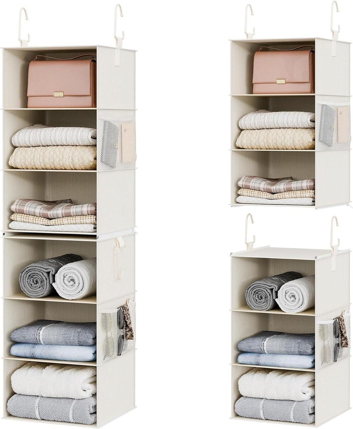 Storageworks Hanging Closet Organizer, 6-Shelf with 2-In-1 Design