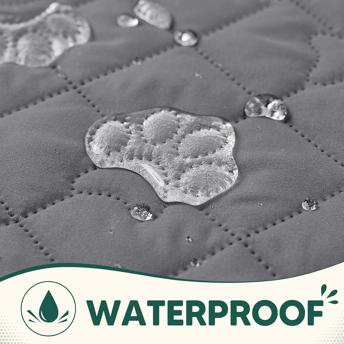 PAWFINITY Waterproof Bed Cover for Dogs, Pet Blanket for Mattress Washable