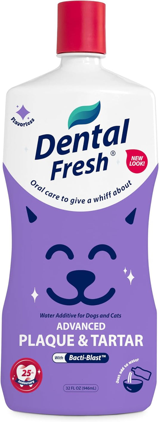 Dental Fresh Advanced Plaque & Tartar Support Water Additive, 32 Fl Oz