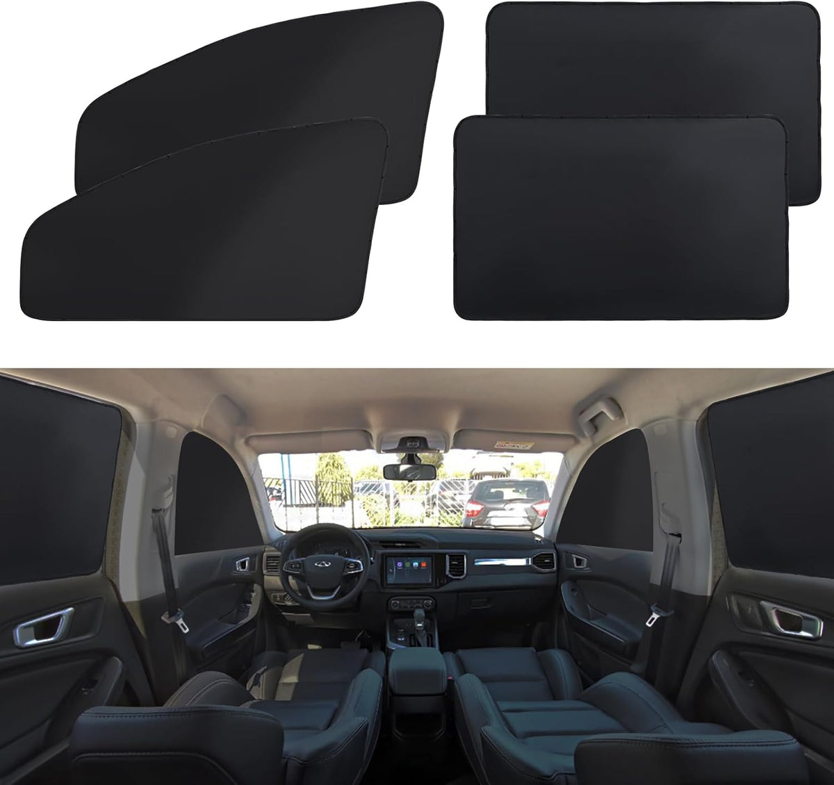 XCBYT Magnetic Car Window Shades for Side Window, 100% Blackout Privacy